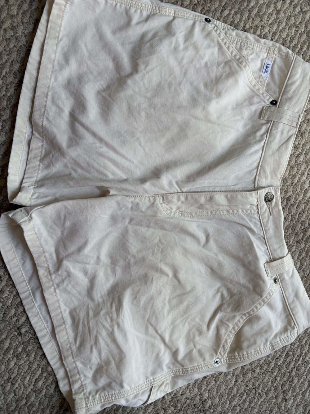 Lee Women's Cream Cargo Shorts